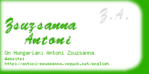 zsuzsanna antoni business card